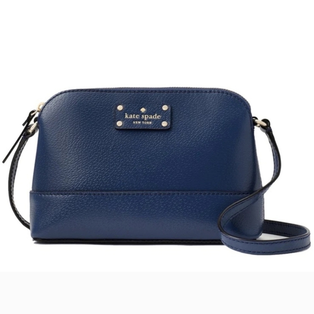 Kate Spade ♠️ Blue Wellesley Hanna Crossbody Bag Like New+ Cute Bag Charm